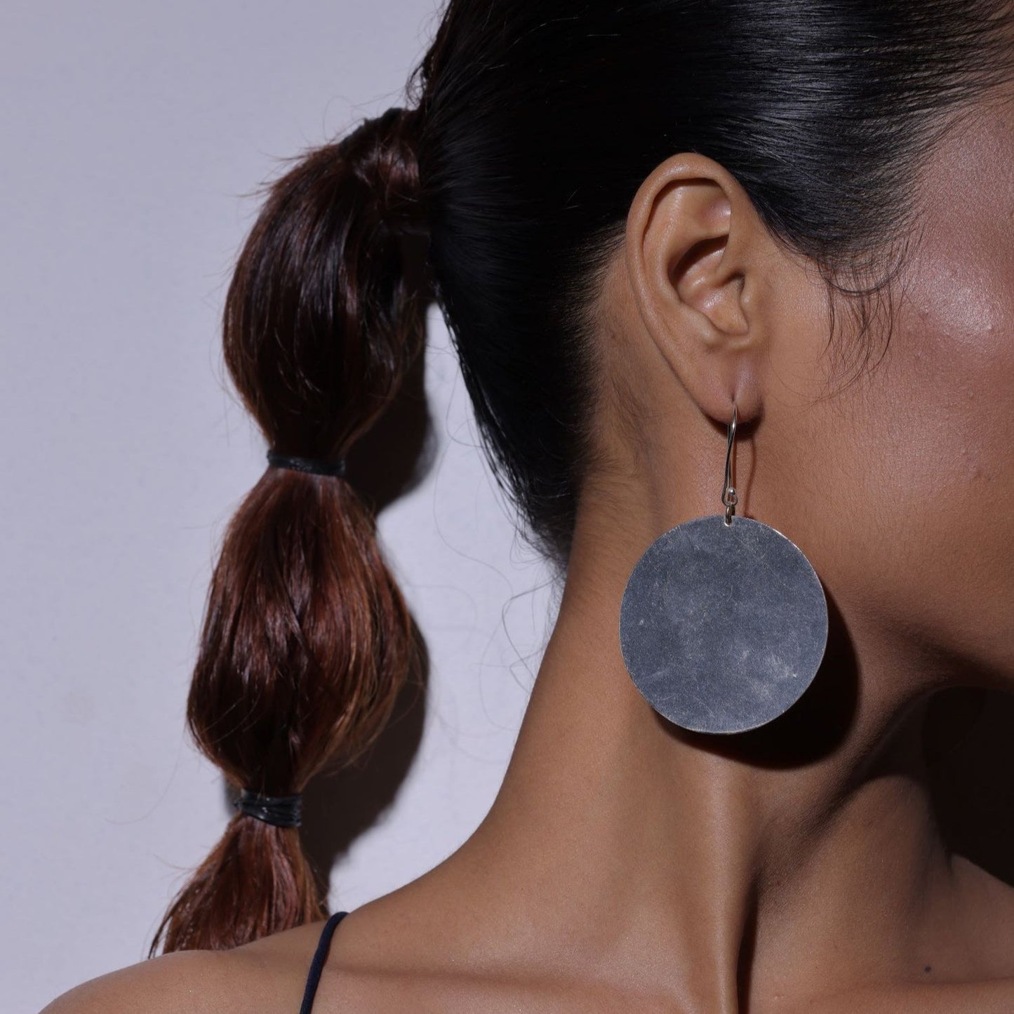 Silver Round Earring