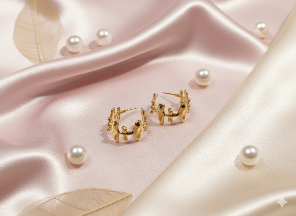 Abstract Gold Earrings