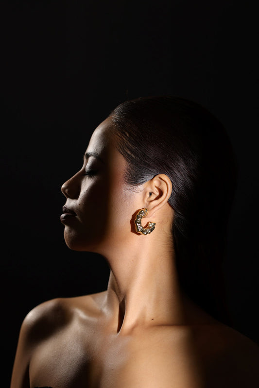 Punk irregular hoop earring
