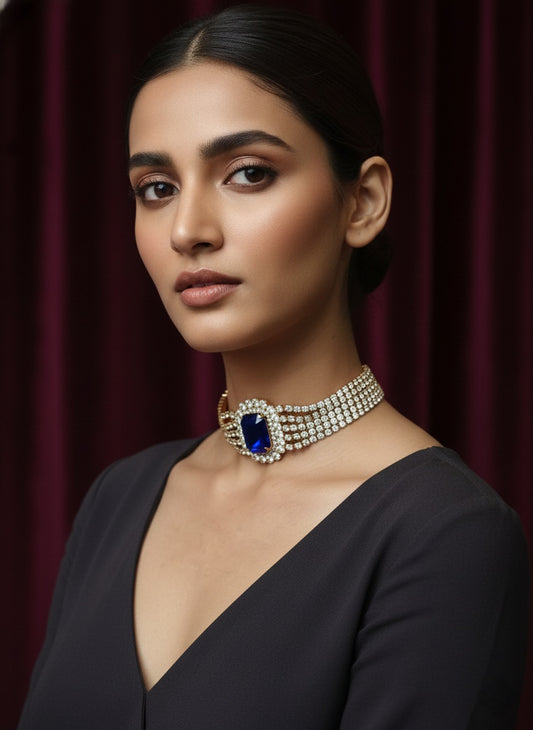 Crystal Stone Choker Necklace