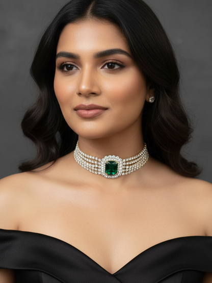 Crystal Stone Choker Necklace