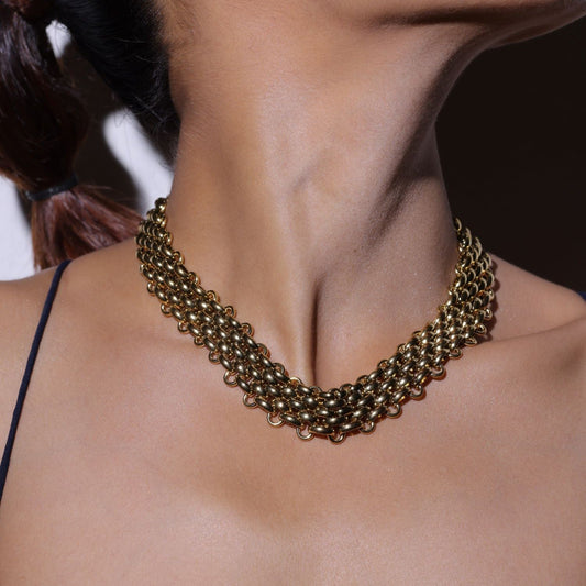 Stainless Steel Chain Choker Neckpiece