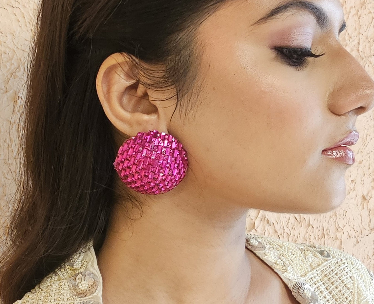 Druzy Stone Stud Earring