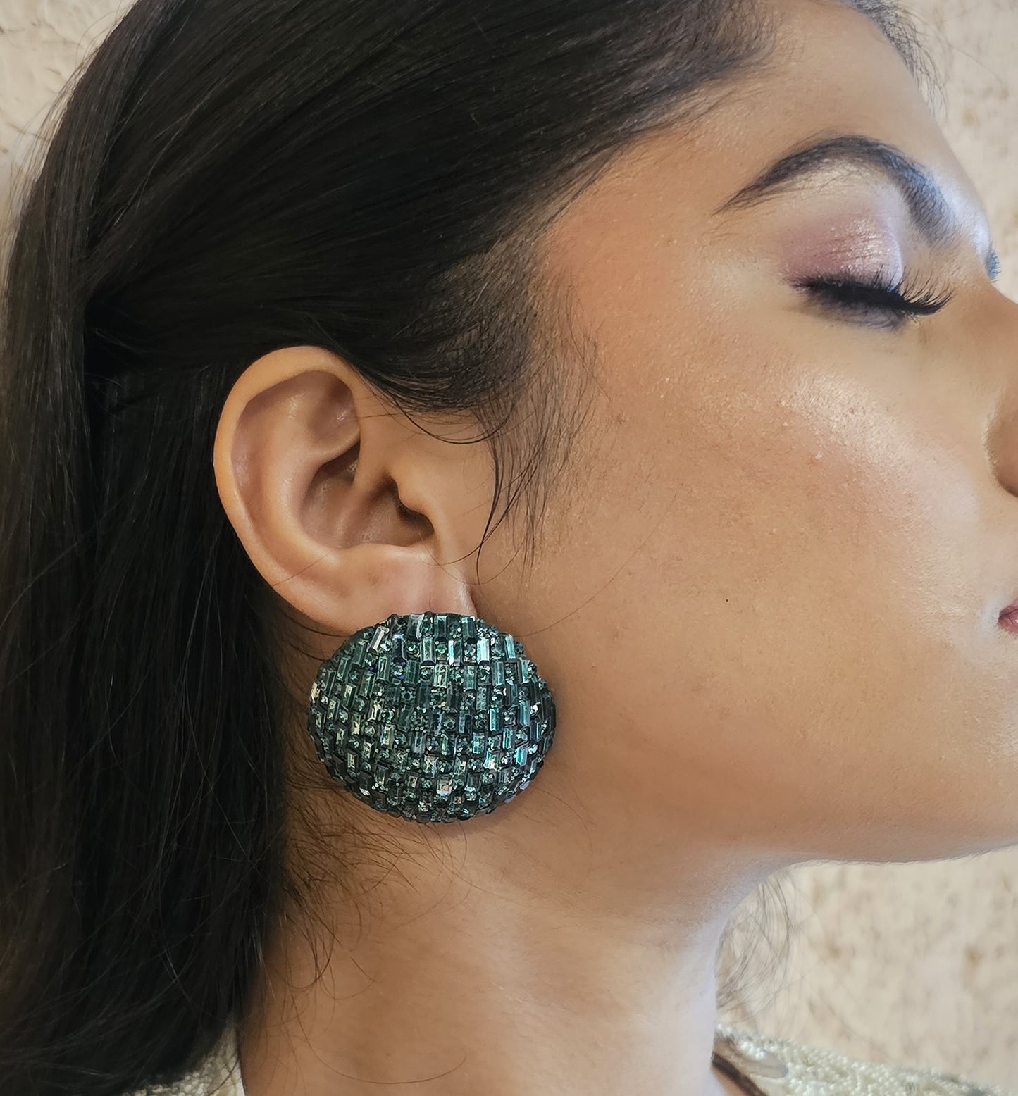 Druzy Stone Stud Earring