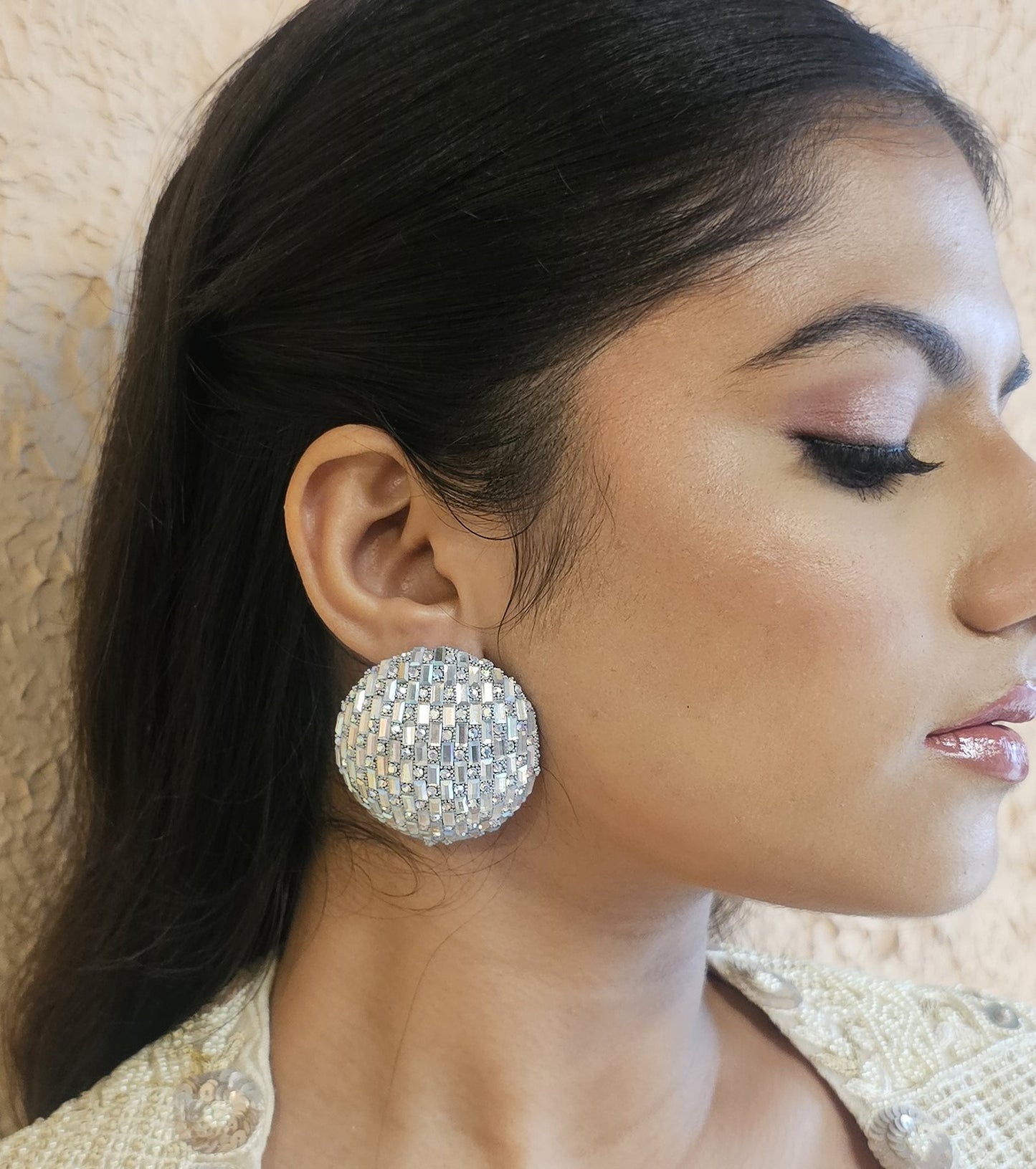 Druzy Stone Stud Earring