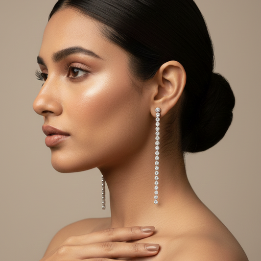 Luxury Diamond Crystal Drop Earrings