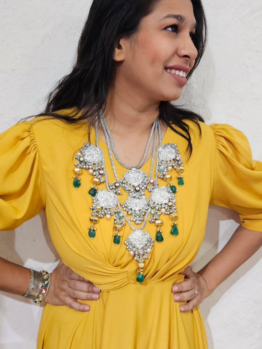 Three Layer Rani Haar Statement Neckpiece