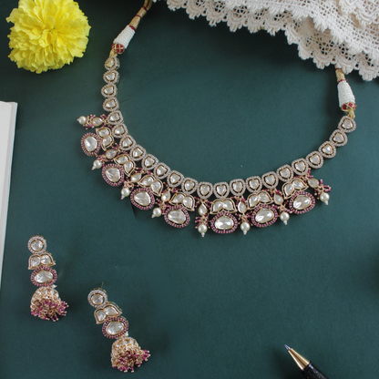 Pearl Bloom Polki Choker Set