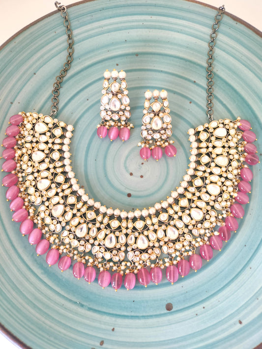 Pearls Brass Kundan Choker Set