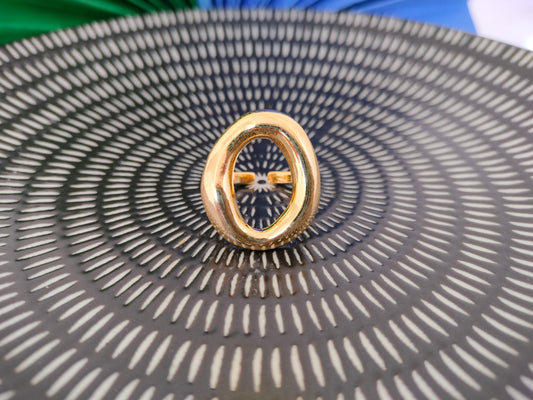 Golden Oval Shape Ring