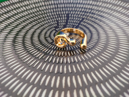 Golden Openable Ring