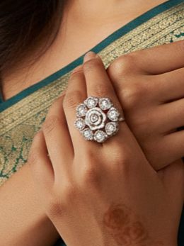 Silver Rose Ring