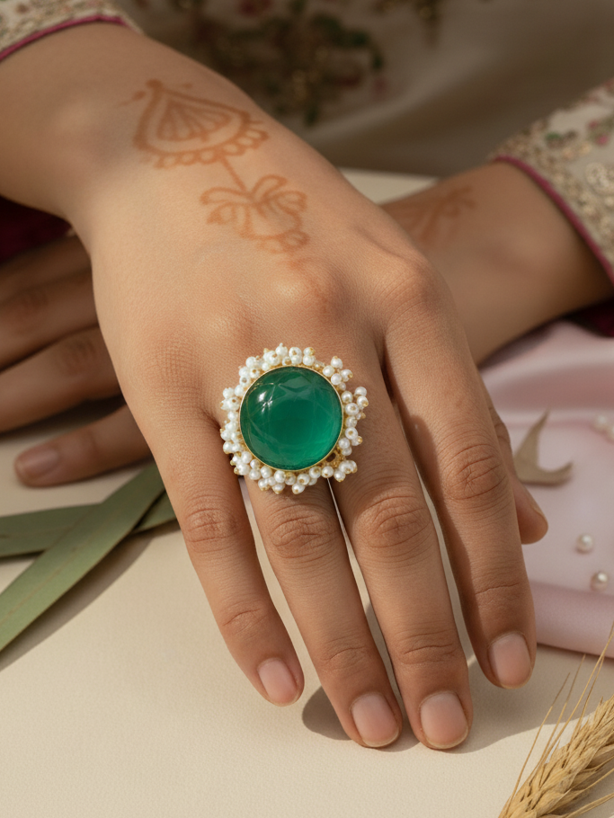 Circle shaped Cocktail Ring