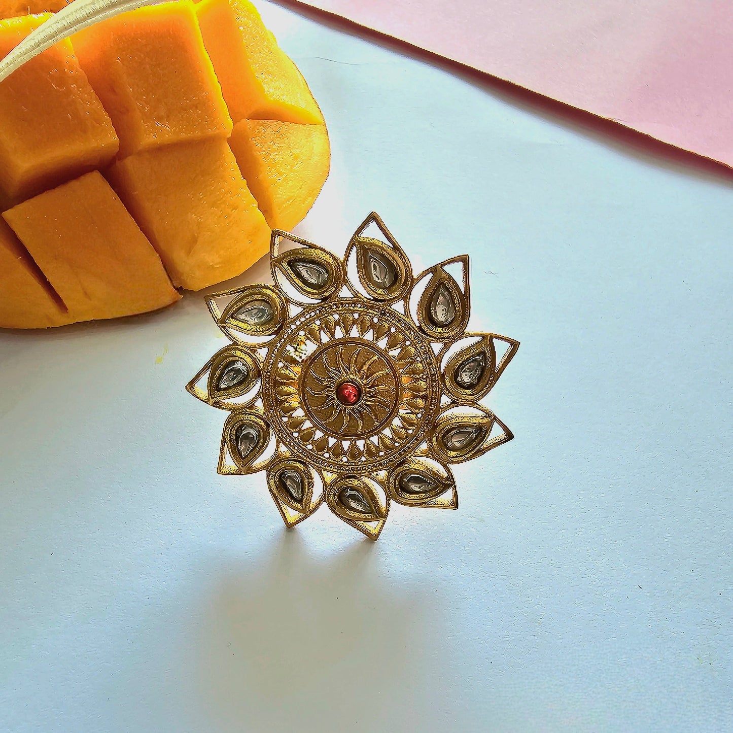 Gold Plated Flower Design Ring