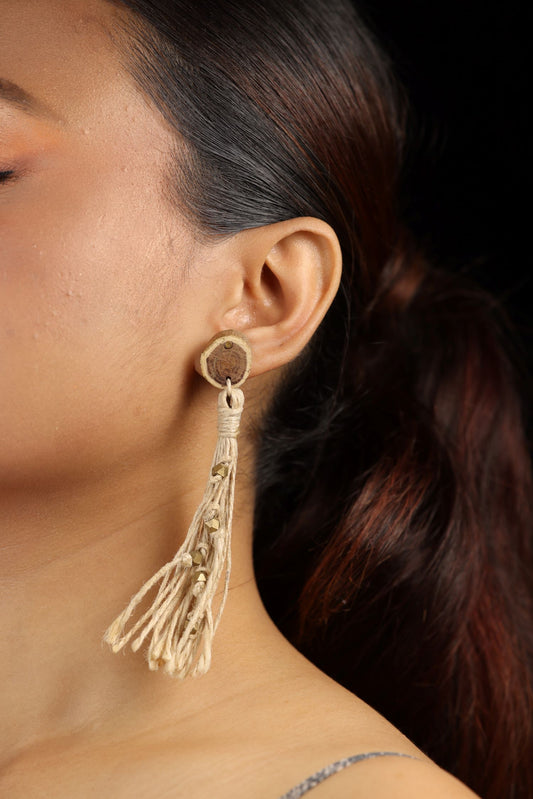 Statment Long Jute Earring