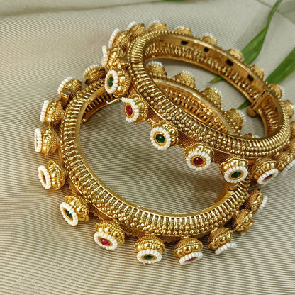 Gold traditional Meenakari Bangle