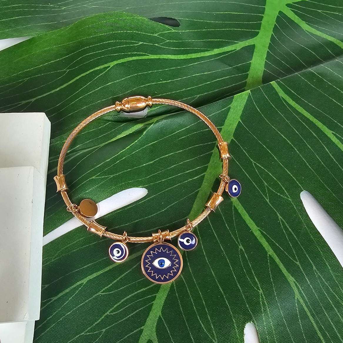 Rose Gold Evil Eye Bracelet