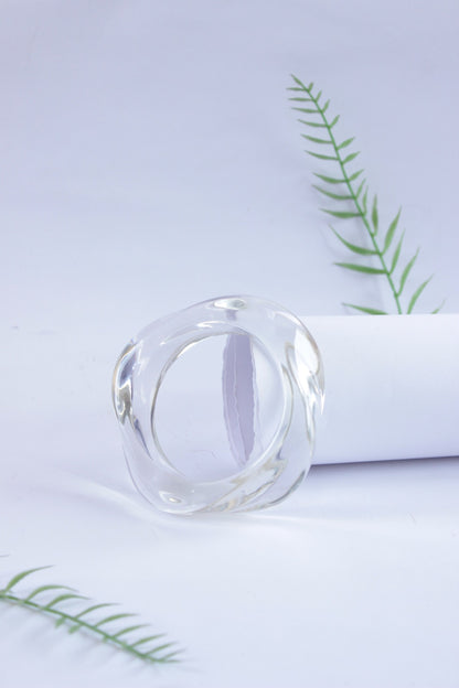 Chunky translucent bracelets with glossy finished colours
