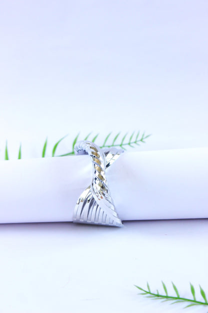 Golden Silver Chunky Bracelet