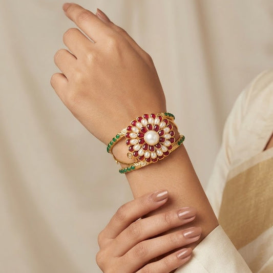 Girl Multi Gold Plated Bangle