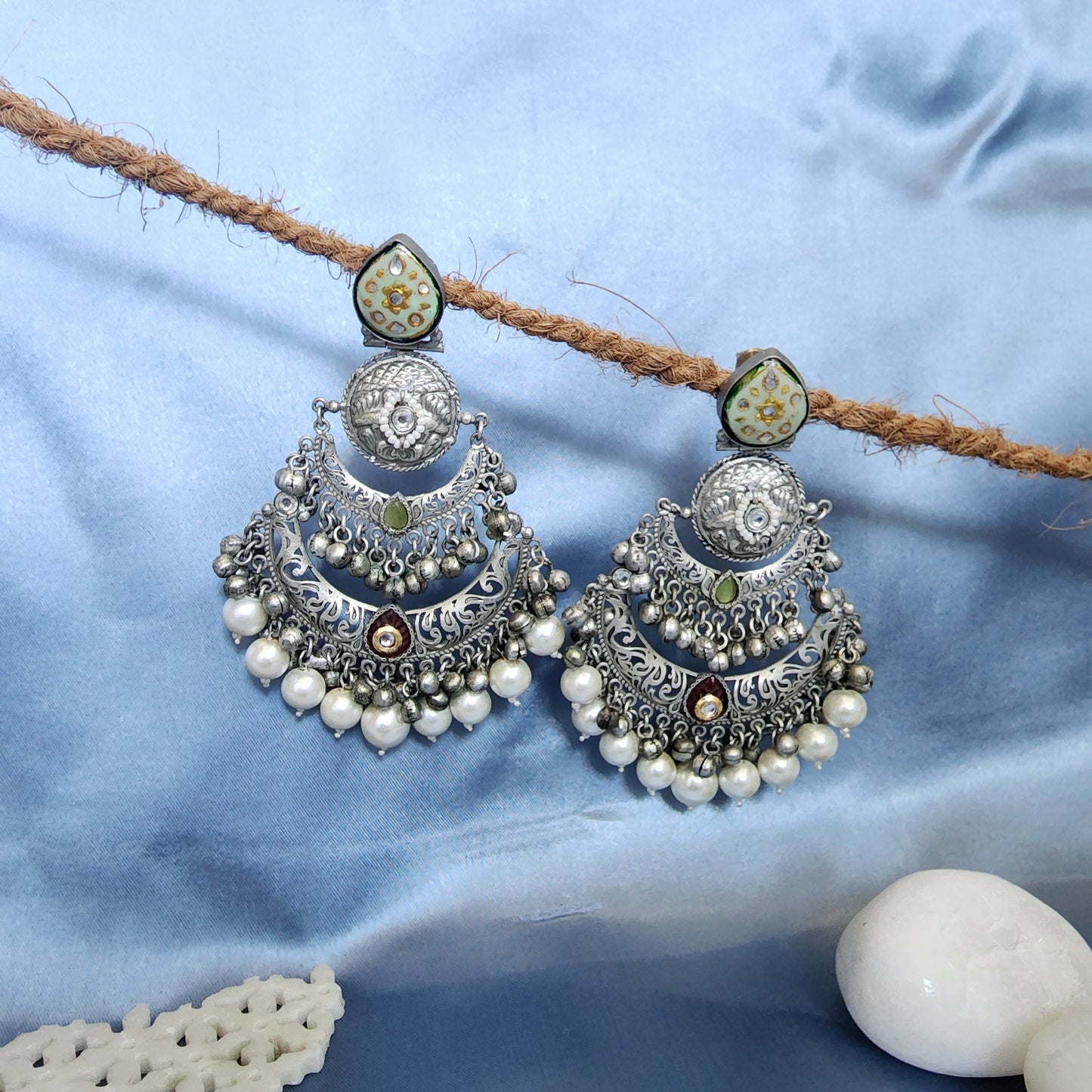 Silver Chandelier Earring