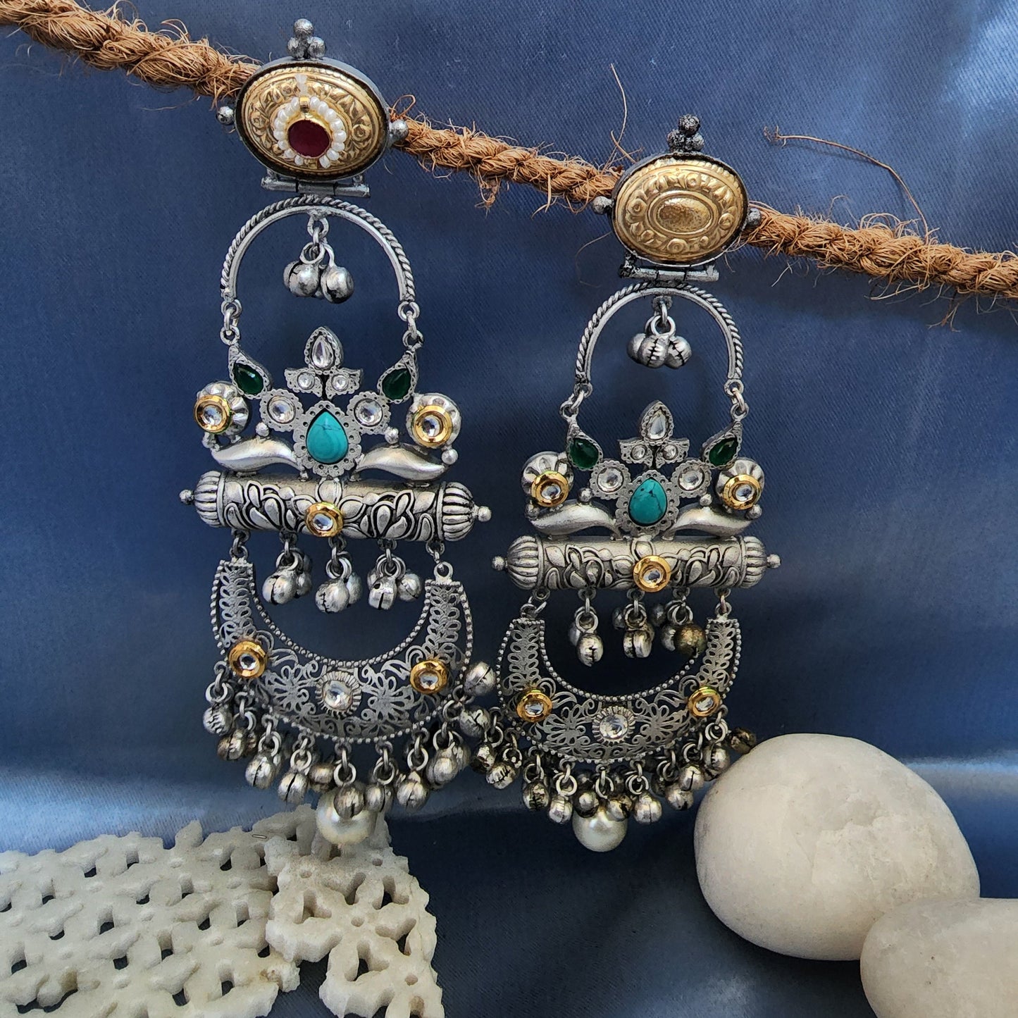 Silver Long Chandelier Earring