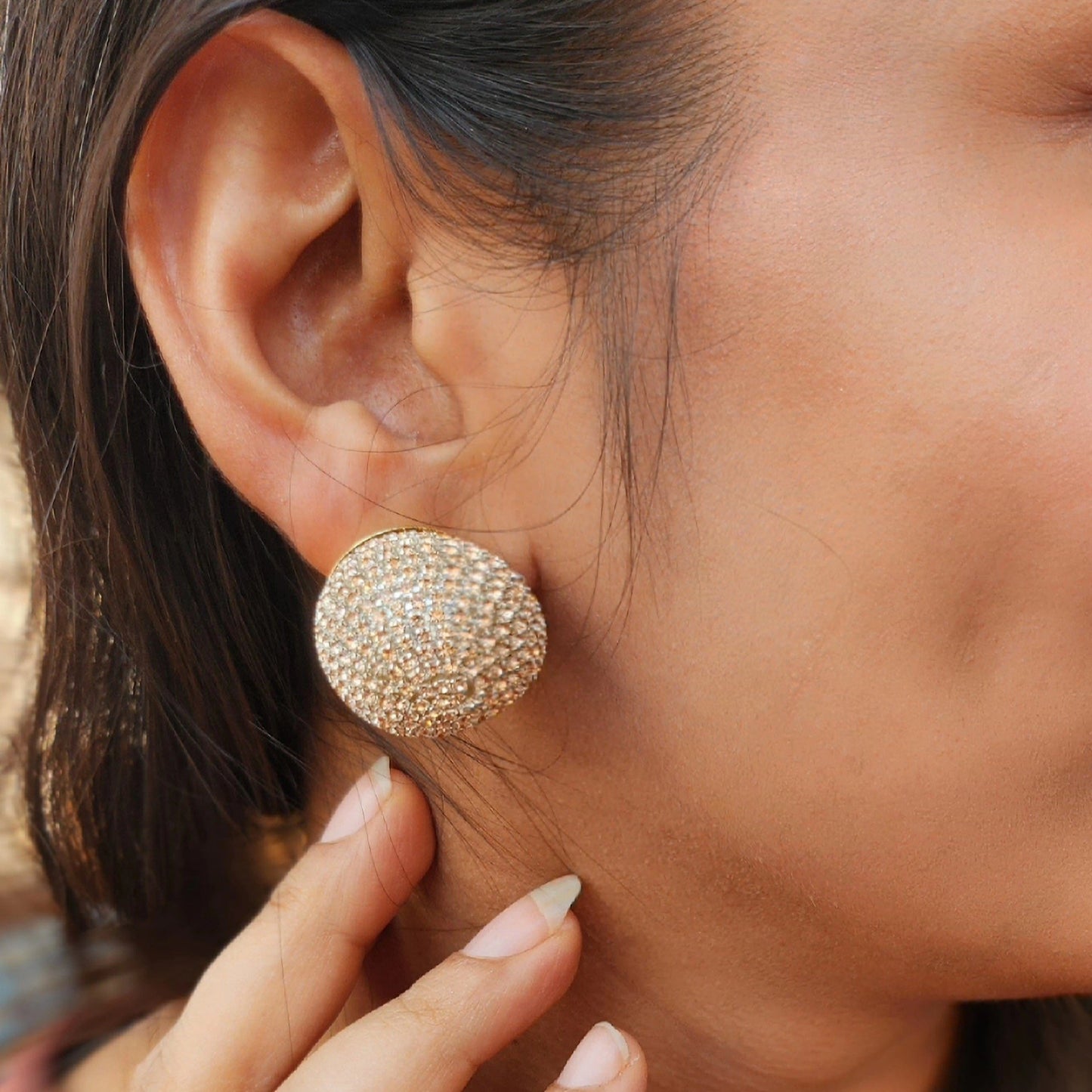 Statement Crystal Ball Earring