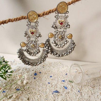 Silver Long Chandlier Earring