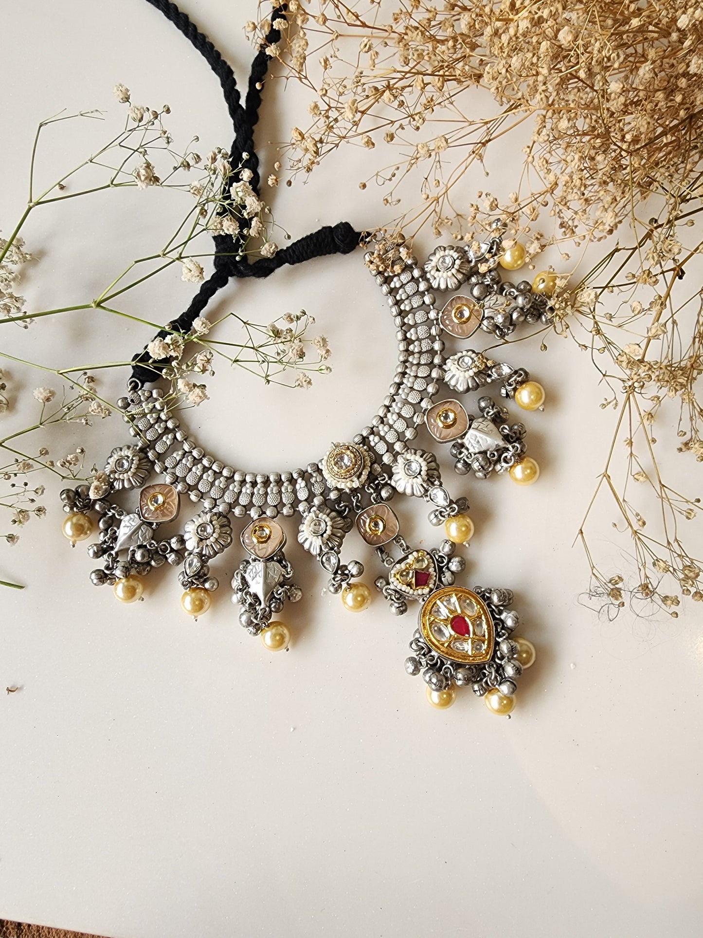 Silver Lightweight Heavy Choker  Neckpiece