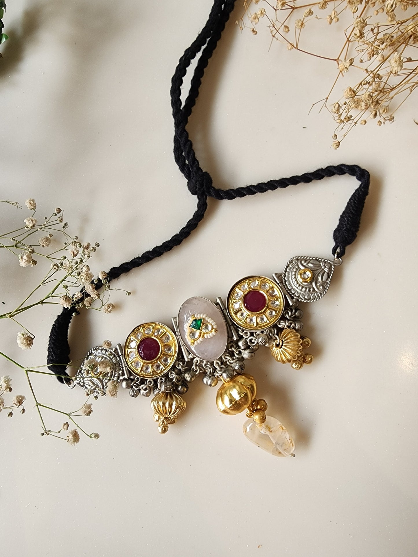 Small Choker With Rubellite Stone