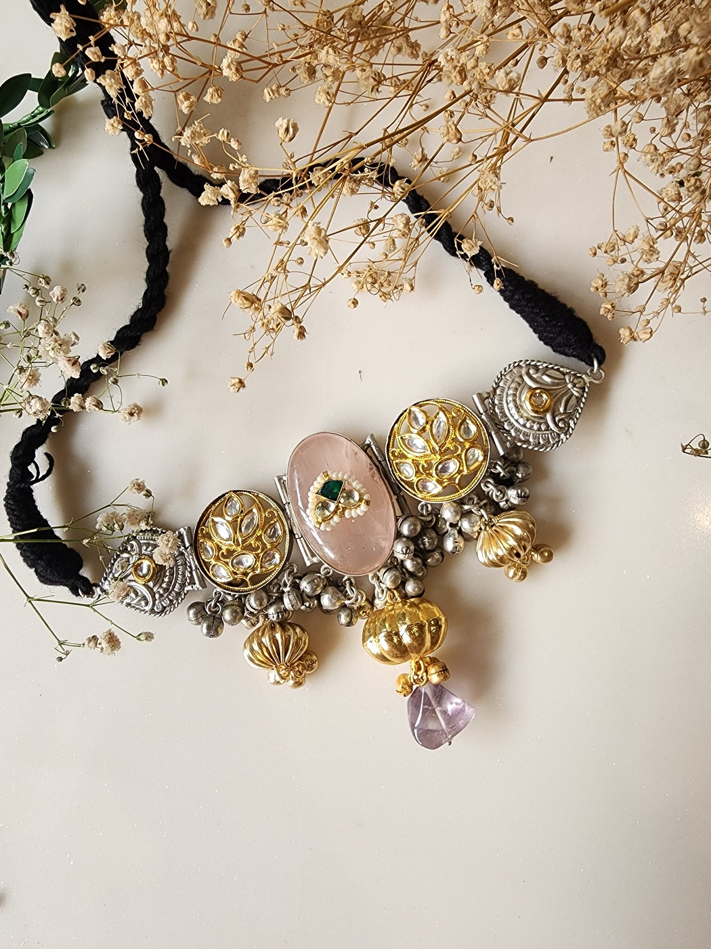 Small Choker With Rubellite Stone