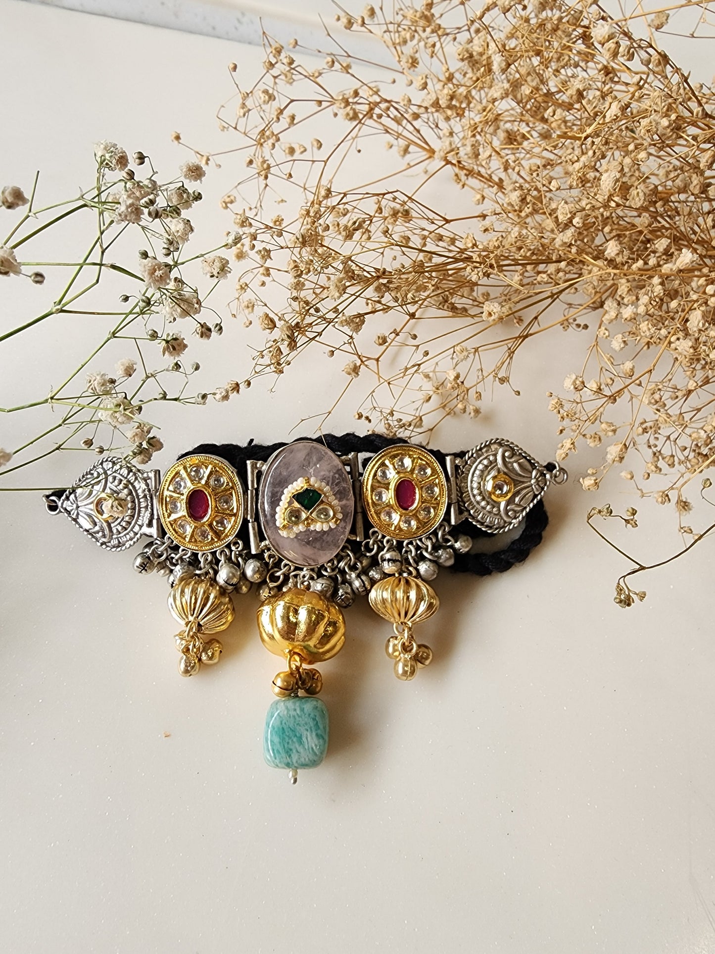 Small Choker With Rubellite Stone