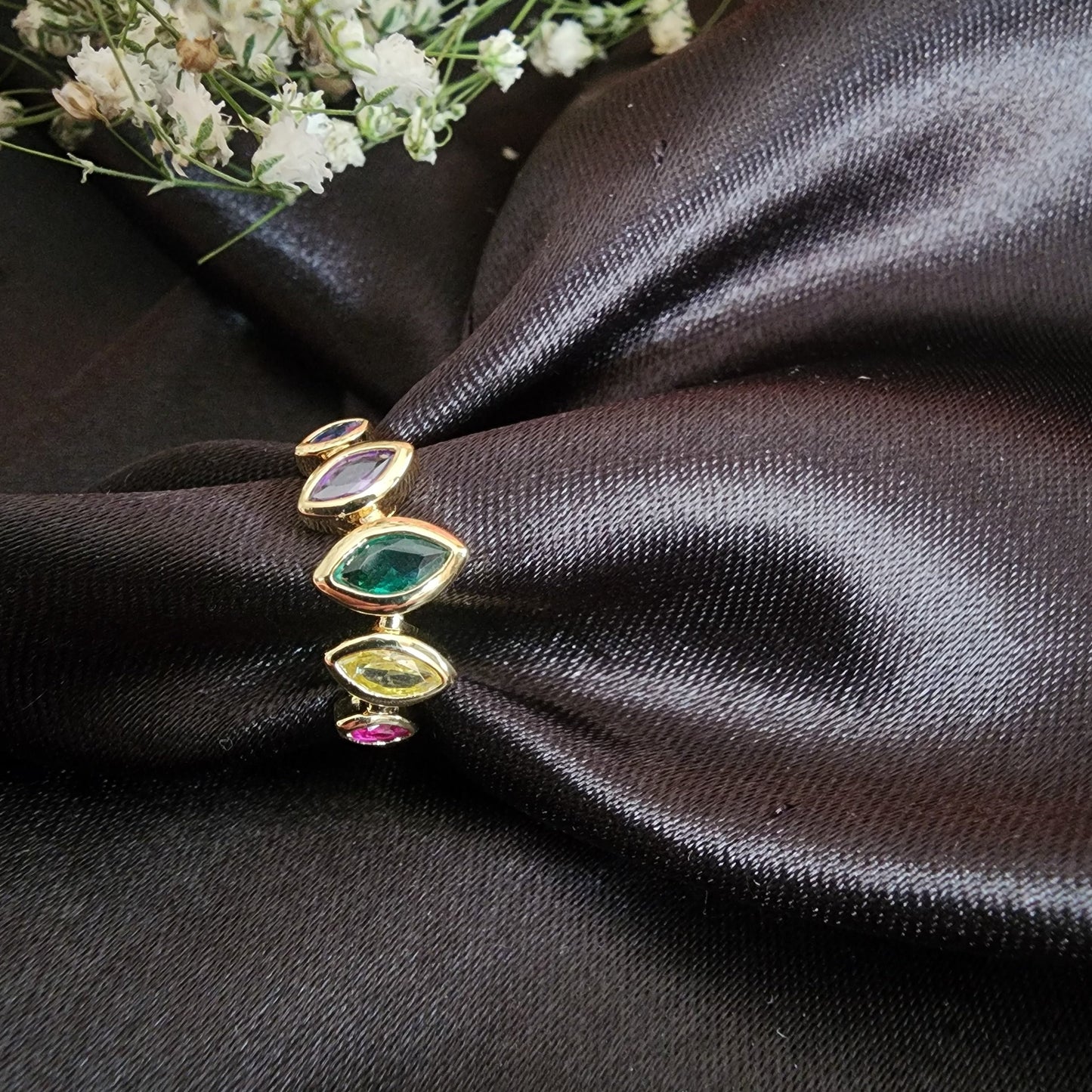 Golden Multicolour Ring