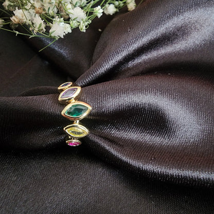 Golden Multicolour Ring