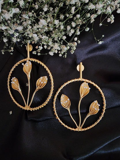 Bloom Copper Enamel Earring