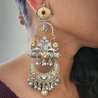 Silver Long Chandelier Earring