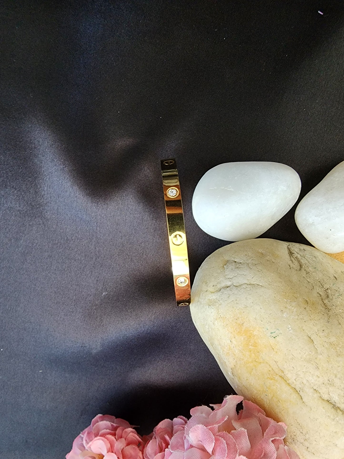 Golden Bracelet With Stone