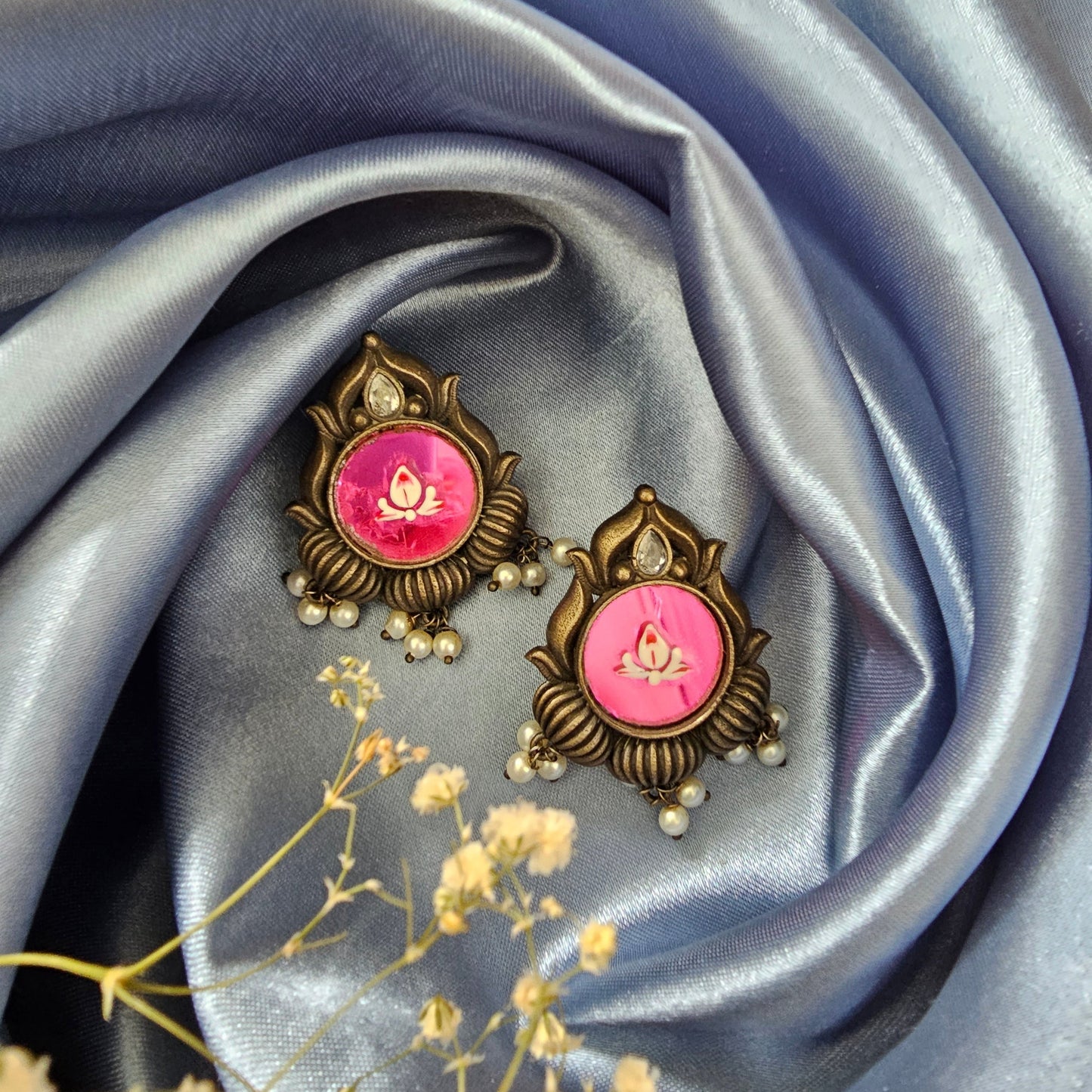 Lotus Designer Drop Earring