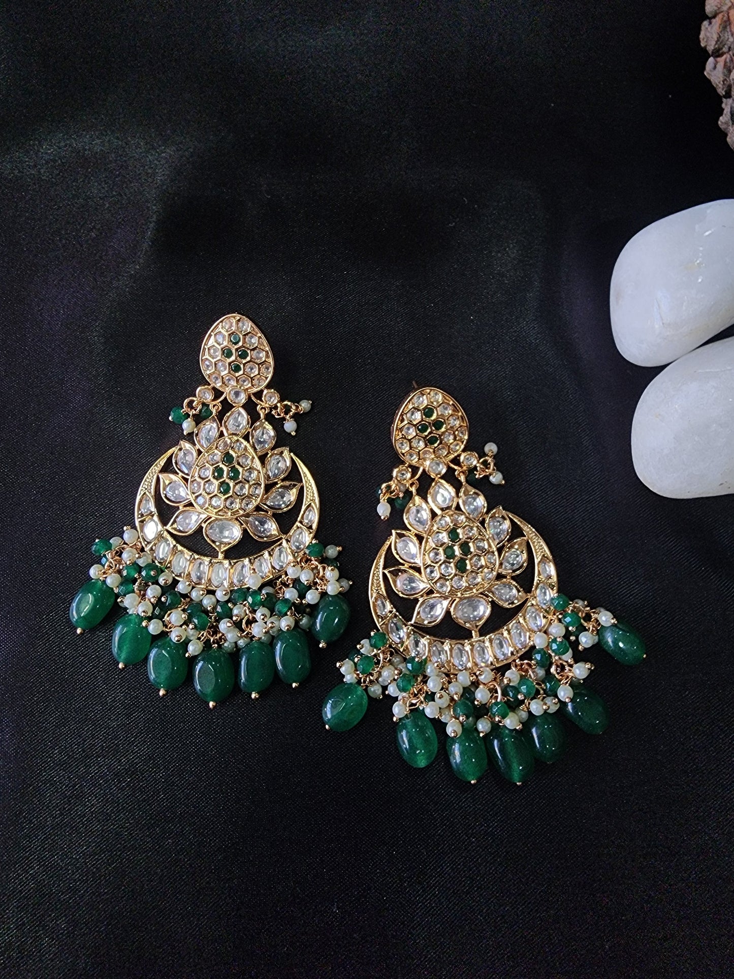 Pearl Stone Chandelier Earring