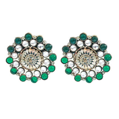 Semi Precious Statement Studs - The Bling Girll
