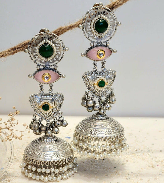 Long Earring With Big Jhumka