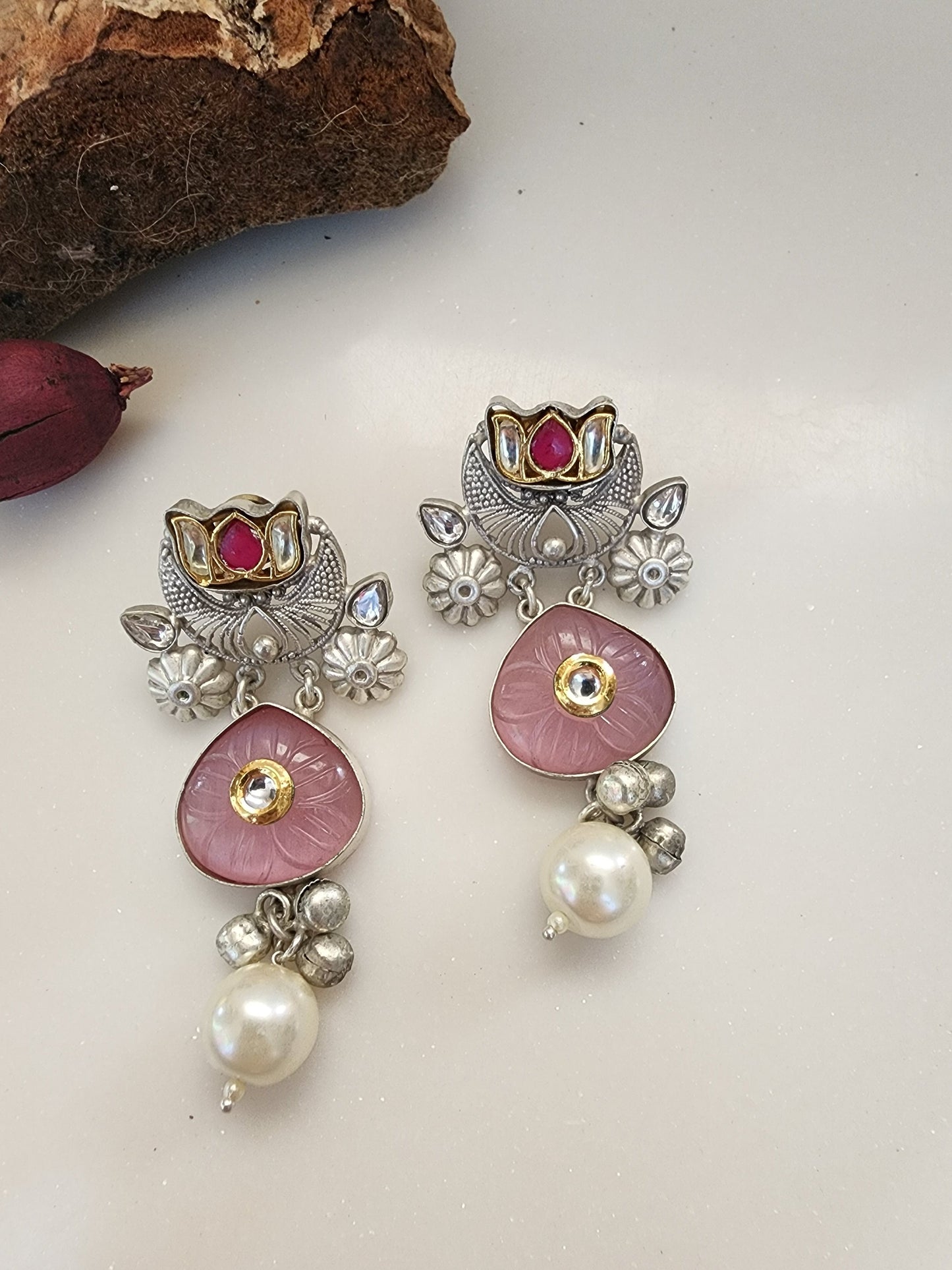 Dangle Earring With Stone
