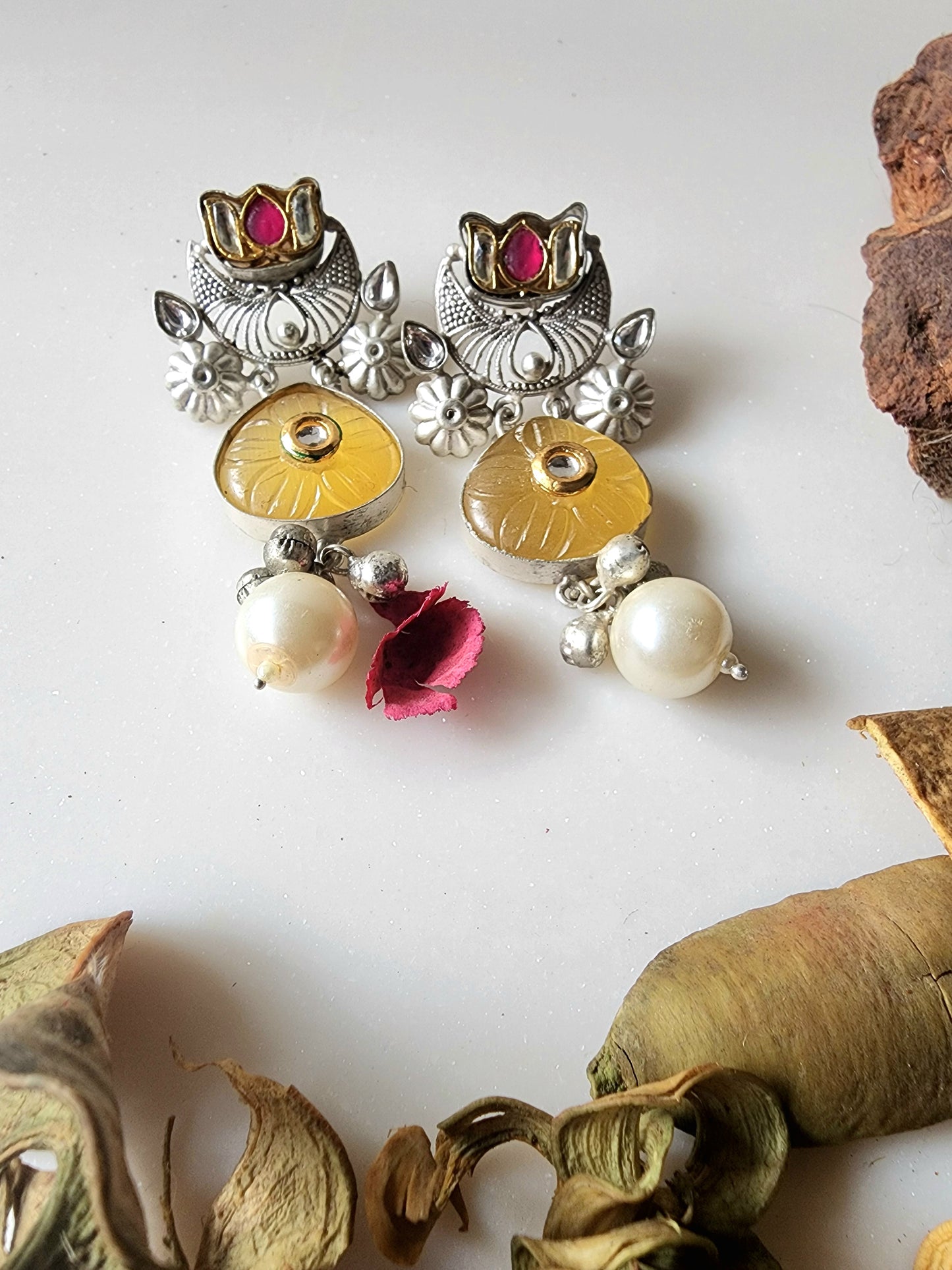 Dangle Earring With Stone