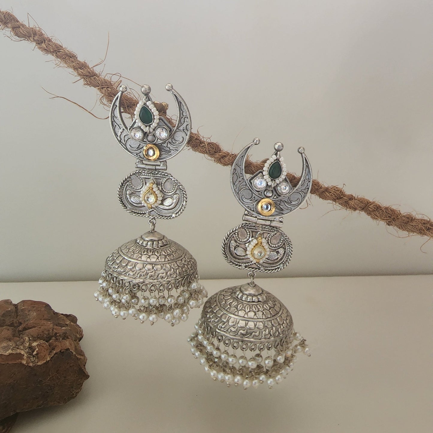 Golden Long Jhumka Earring