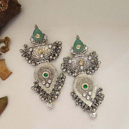 Chandelier And Pan Shape Earring