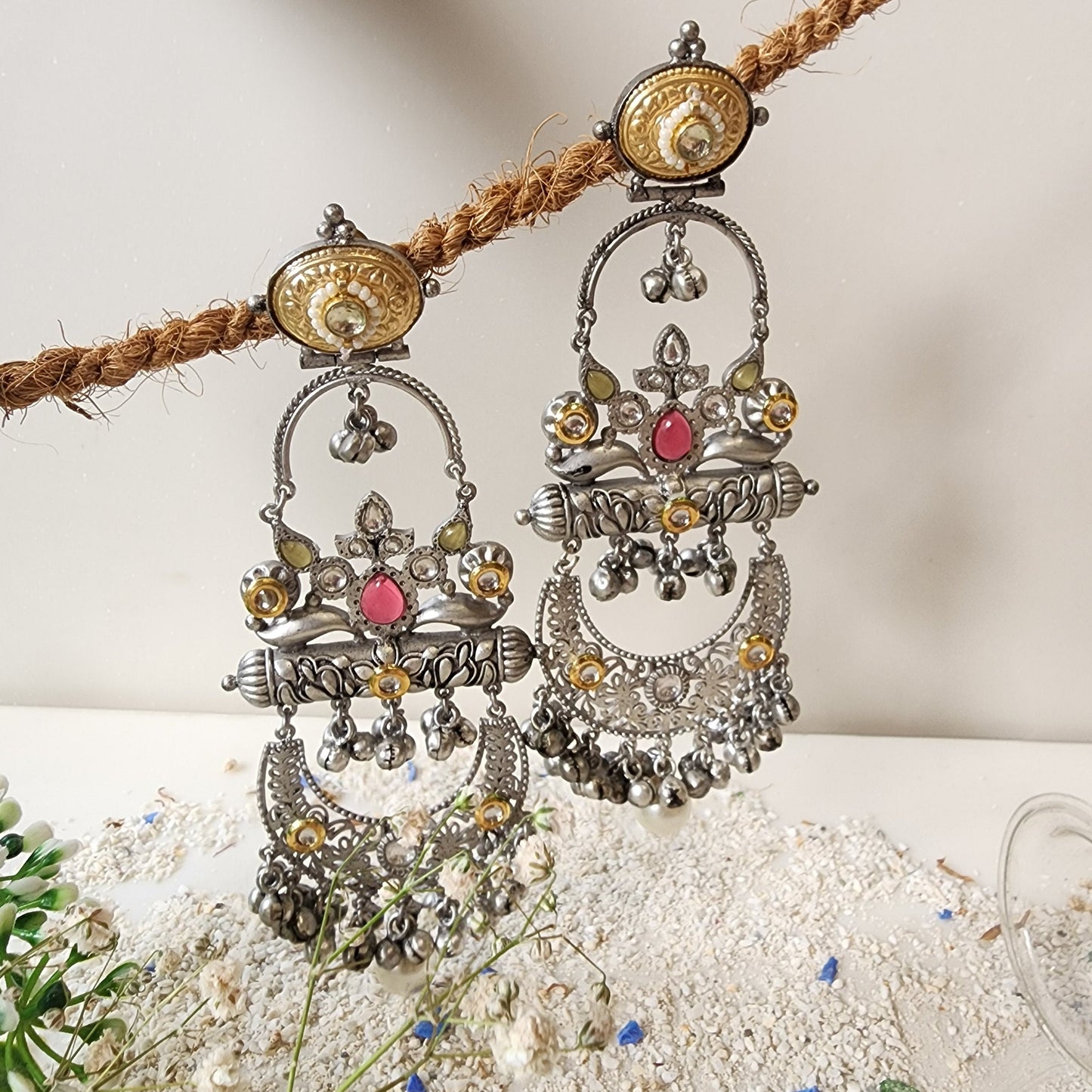 Silver Long Chandelier Earring