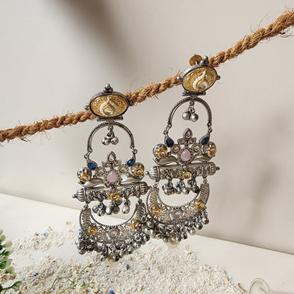 Silver Long Chandelier Earring