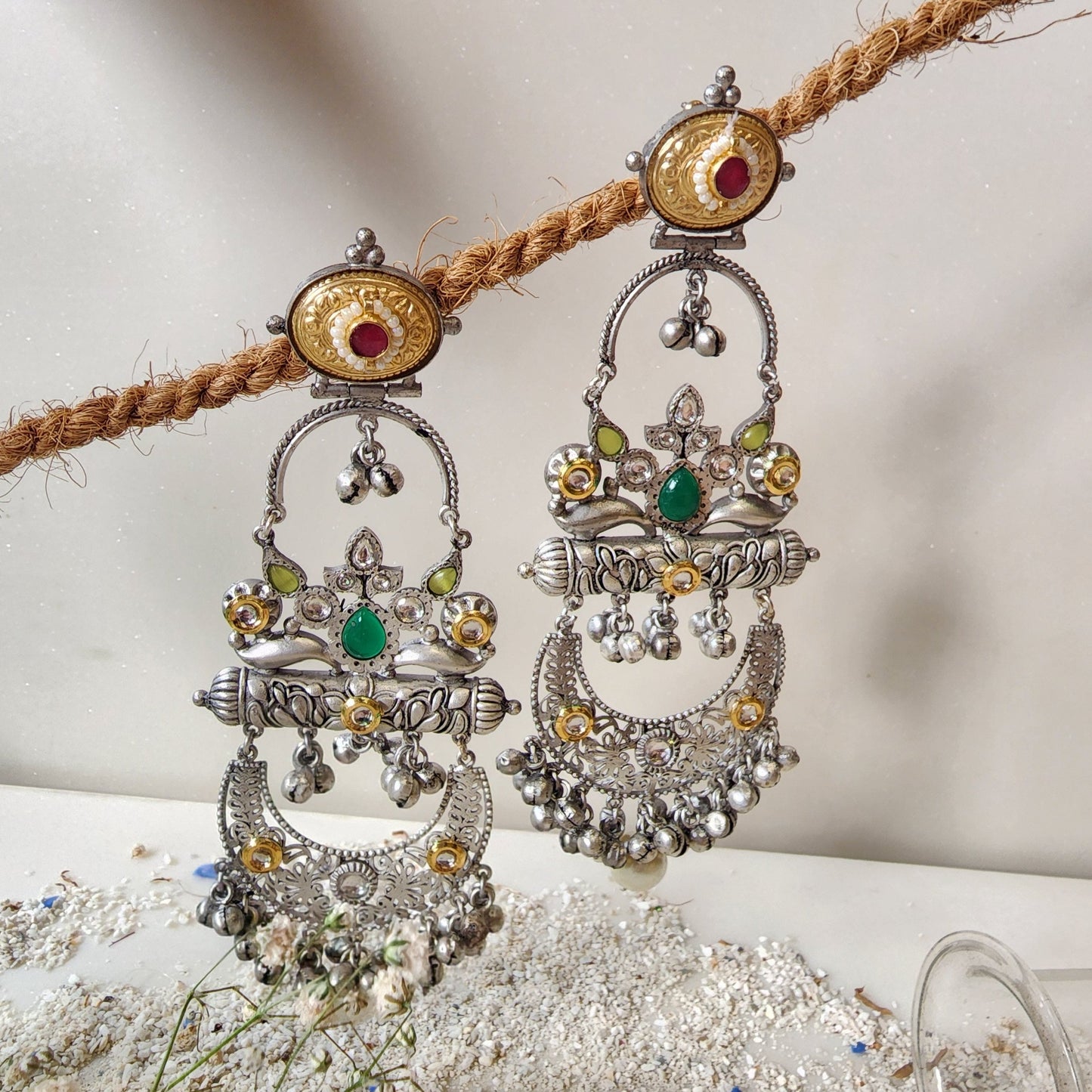 Silver Long Chandelier Earring