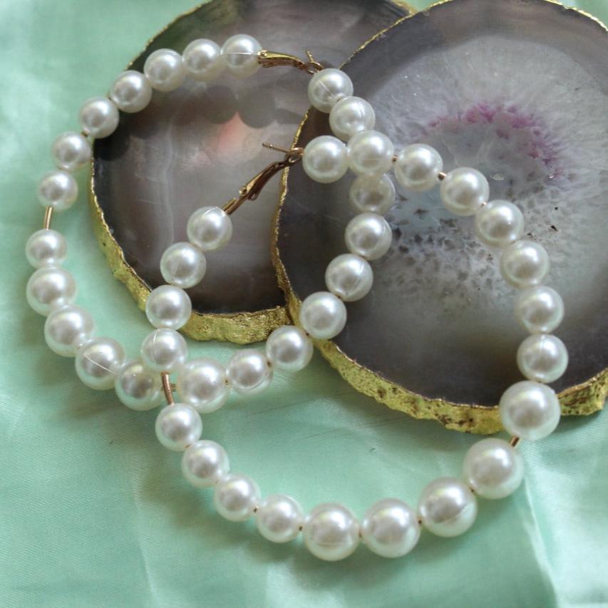 White Pearl Hoop