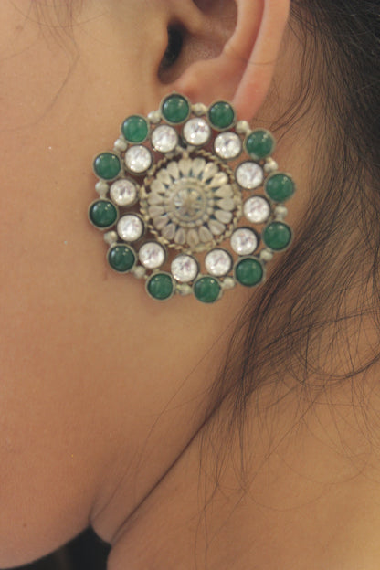 Semi Precious Statement Studs - The Bling Girll